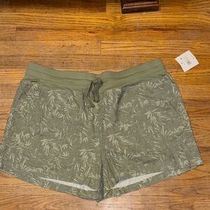 Falls Creek Olive Patterned Women's Athletic Shorts